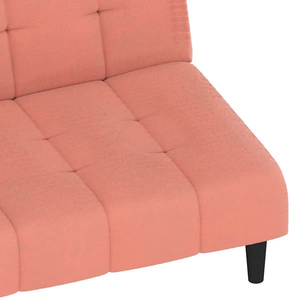 vidaXL 2-sitssoffa, rosa, klädd i sammet