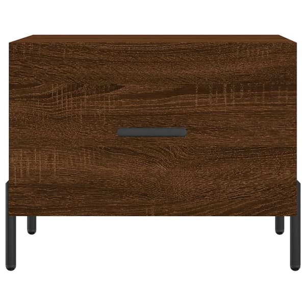 vidaXL sofabord brunt egetræ 50x50x40 cm