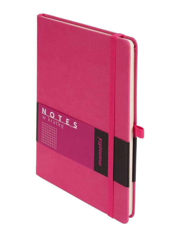 Memofix notesbog A5 kvadreret pink