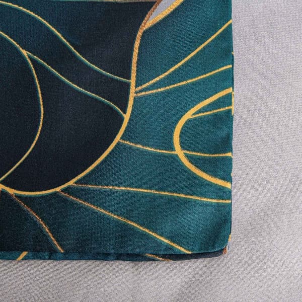 Bäddset 140x200 SATIN 100% BOMULL stora löv gröna