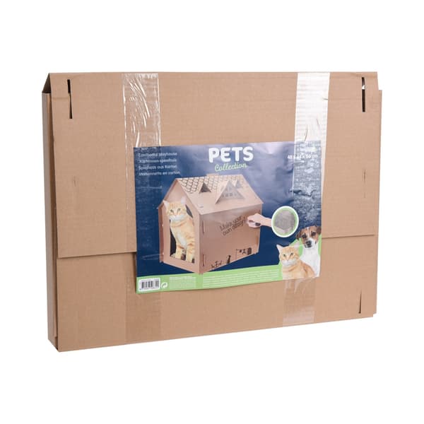 Kartonghus för katt 48x44 cm