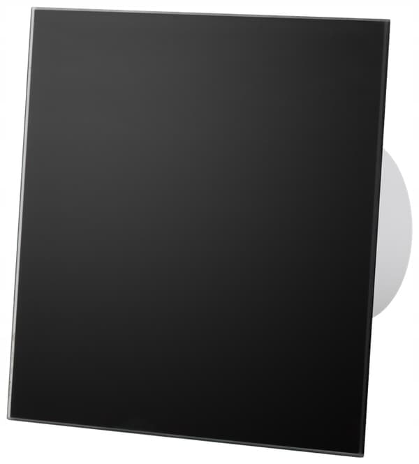 dRim 125 DTS Forsinket Timer Blæser Sort Mat Glas Komplet Blæser Plus Panel