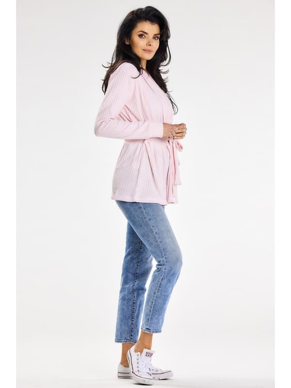 Sweater A655 - Farve/mønster: Pudderrosa S/M