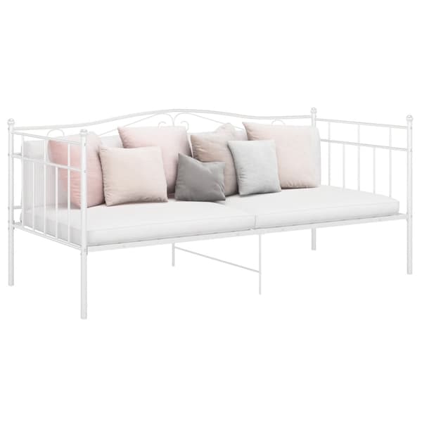 vidaXL Soffram vit metall 90x200 cm