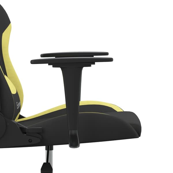 vidaXL gamingstol, sort og lysegrøn, stof