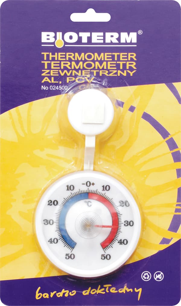 VINDUESTERMOMETER 7,2X12,5CM BIMETAL - BIO