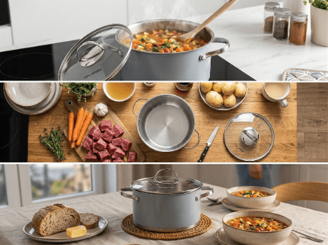 PEPE GRYDE I RUSTFRIT STÅL 18 CM 2,3L Z/P