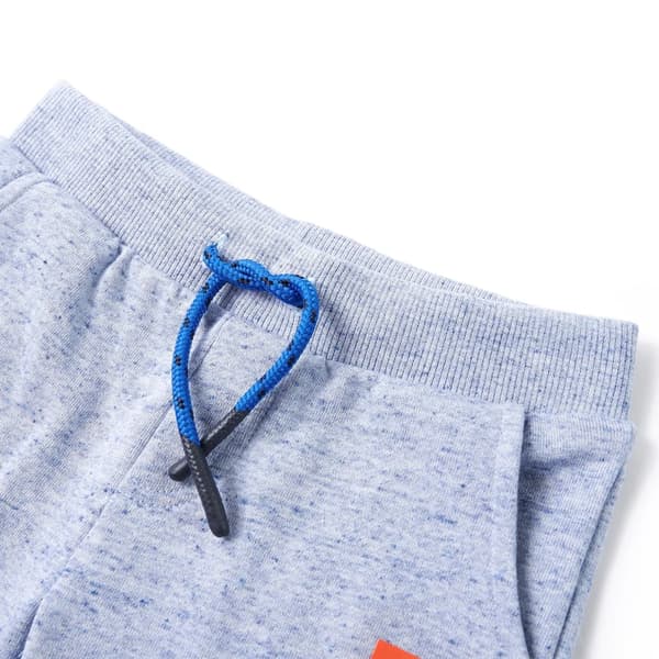 Barnshorts med dragsko, blåmelerade, 116