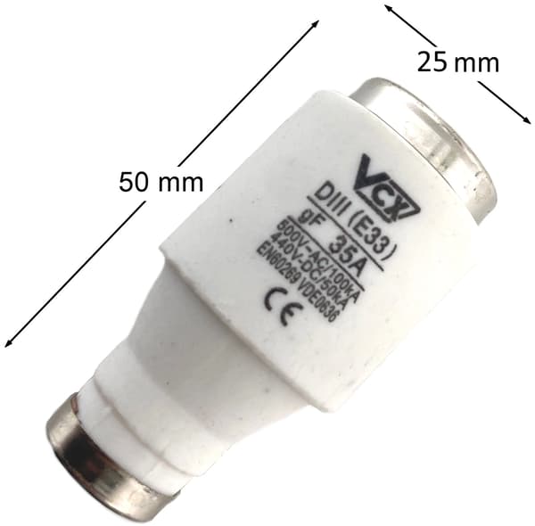Säkring Snabbinstallation Säkringsinsats 35A E33
