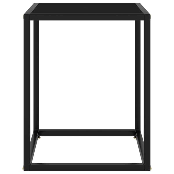 vidaXL sofabord, sort glas, 40x40x50 cm
