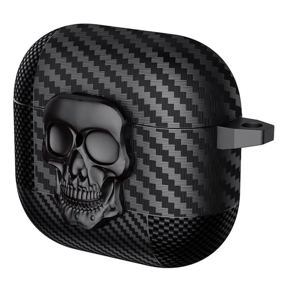 Beskyttende etui med kraniemønster til AirPods 4 - Sort