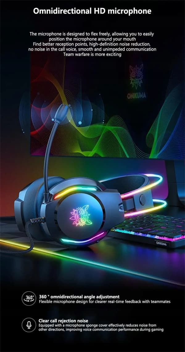 Onikuma X26 on-ear hovedtelefoner