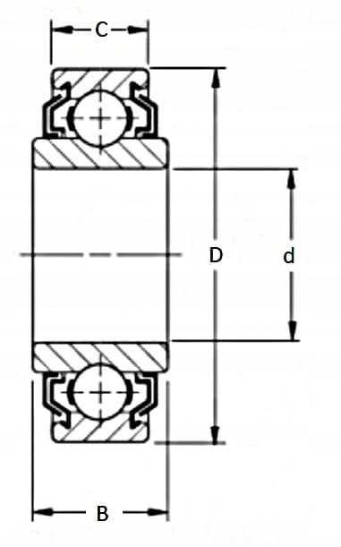 Kugleleje 207KRRAH03C3 PFI 35x72x25