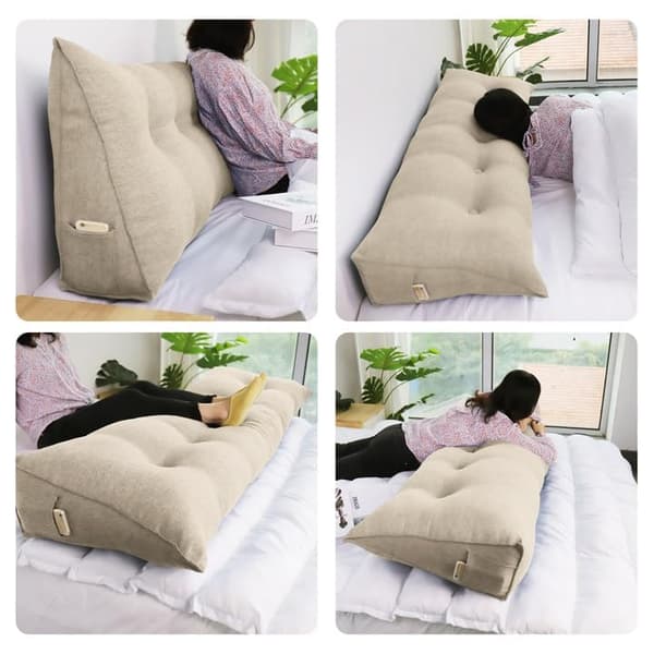 Triangulär läskudde mörkbeige Triangulär läskudde - mörkbeige 140 cm