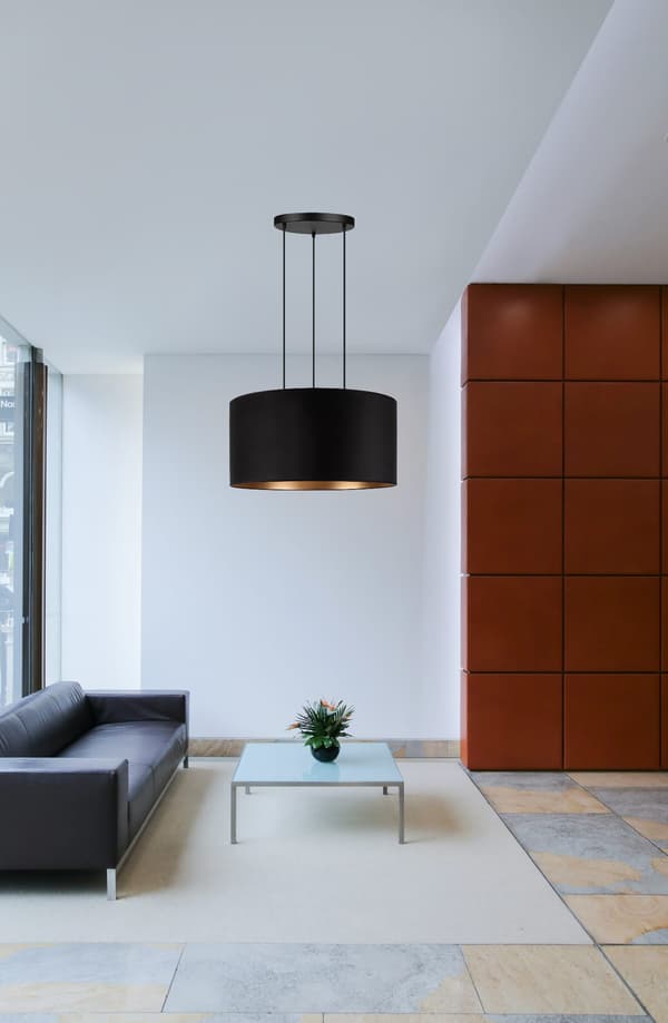 Tornado AXL1 lampe, sort og guld fløjl