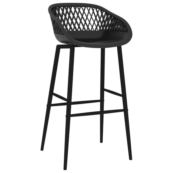 vidaXL Barstolar, set om 2, svart