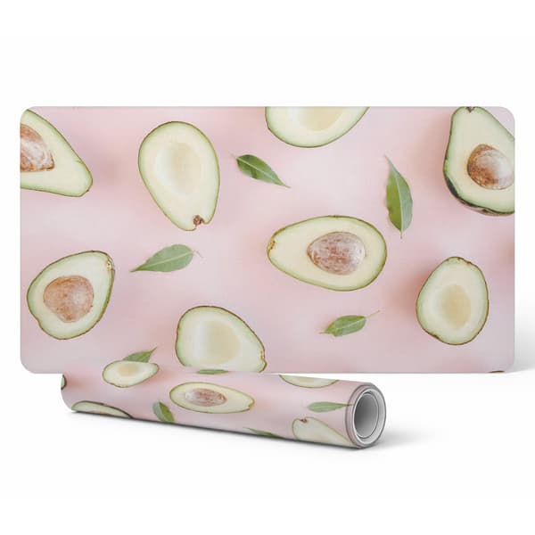 Antislip skrivebordsmåtte med avocado- og blademønster 90x45 cm