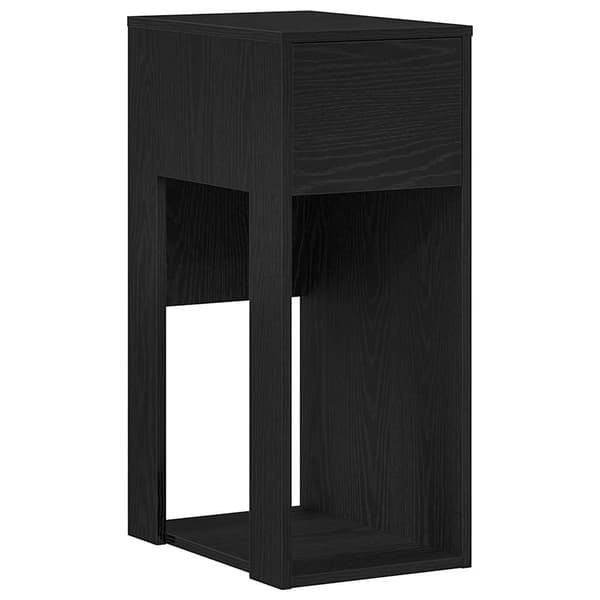 vidaXL computerstativ med skuffe sort 30x44x74 cm