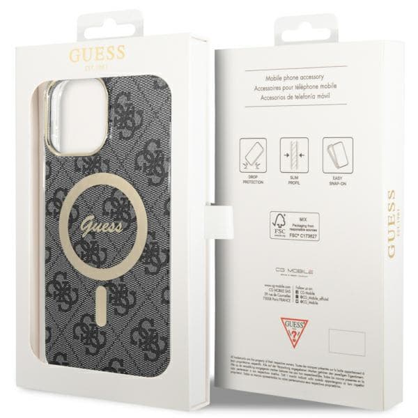 Guess IML 4G MagSafe-etui til iPhone 13 Pro Max, sort