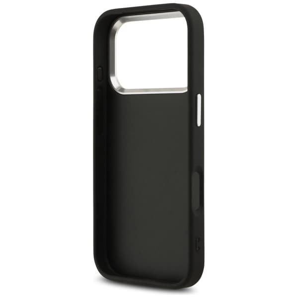 Guess 4G Big 4G Classic Logo-cover til iPhone 17 Pro, sort sølv