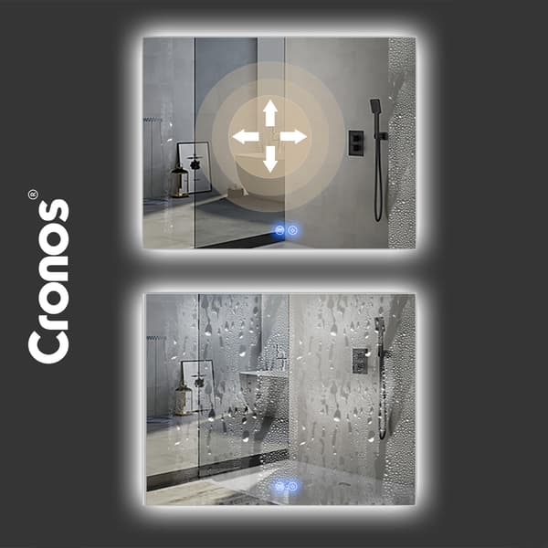 Cronos uppvärmd spegel rektangulär 80x60cm