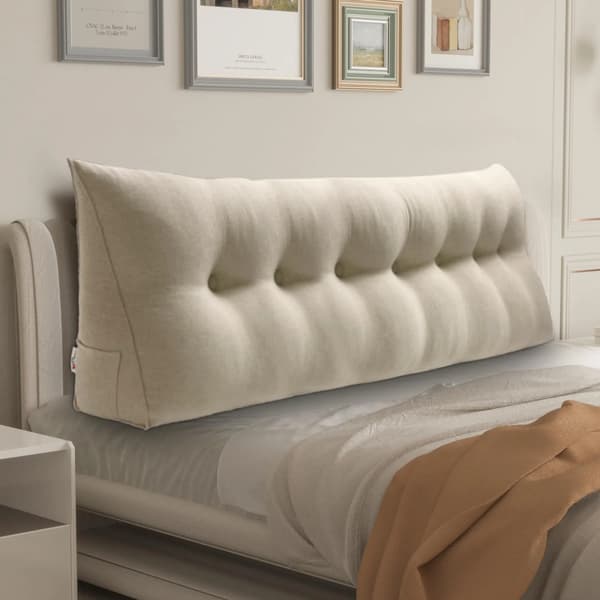Mörkbeige triangulär läskudde Mörkbeige triangulär läskudde 100 cm