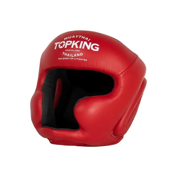 Top King Heltäckande Boxningshjälm Röd M