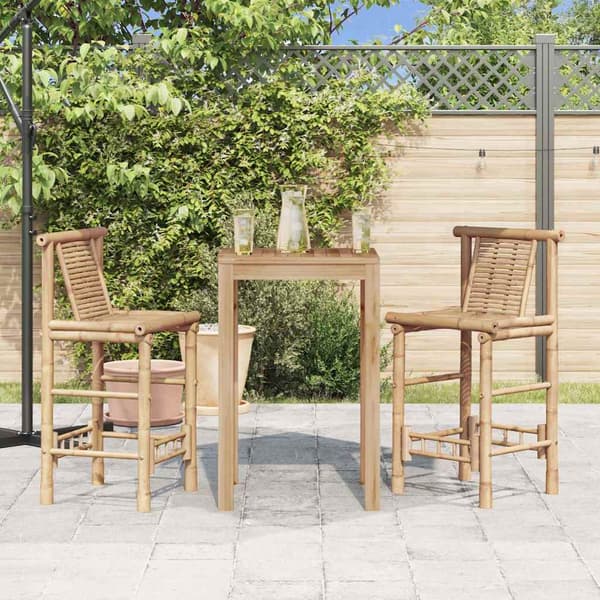 vidaXL Baarijakkarat, 2 kpl:n setti, bambu