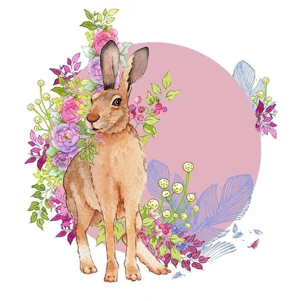 Swarovski-kort kvadrat CL2006 Hare