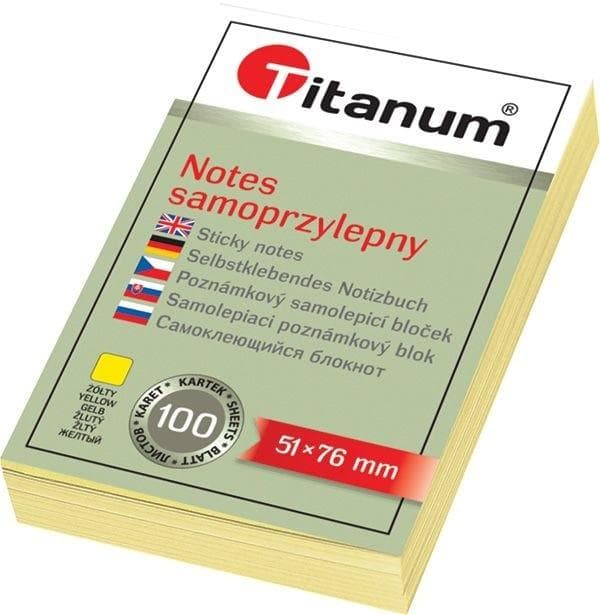 Selvklæbende notesblok 51x76mm 100K gul