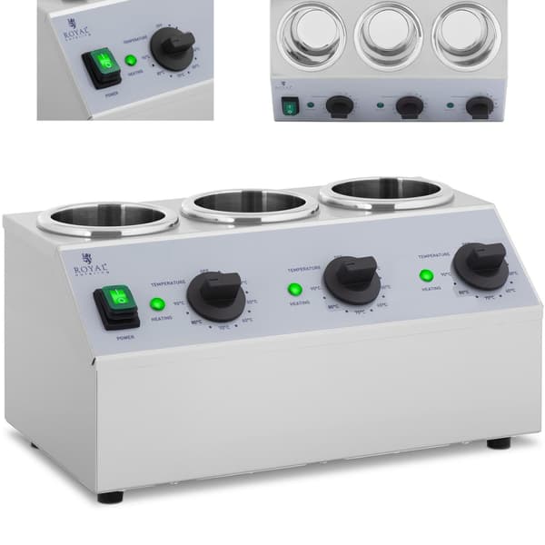 Hotkastikepullonlämmittimet 3x 1L 40-90C 550W
