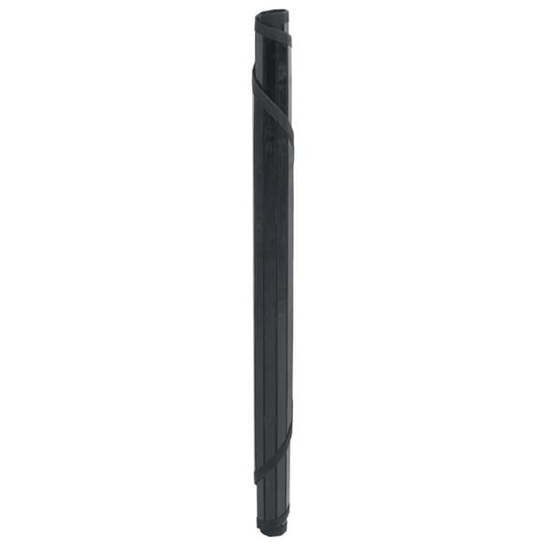 vidaXL rundt tæppe, sort, 60 cm, bambus