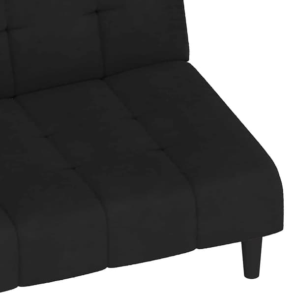 vidaXL 2-sitssoffa, svart, klädd i sammet