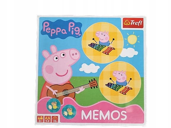 Peppa Pig MEMO brädspel. Memon Trefl