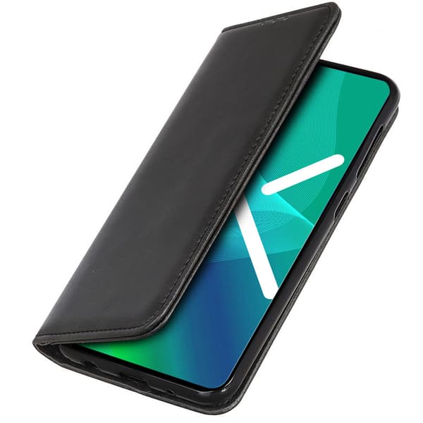 Pung-etui til Samsung Galaxy S22 5G, blødt læder, sort