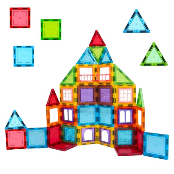 3D Magnetiska Block Byggpussel Färgglada 45 Bitar.