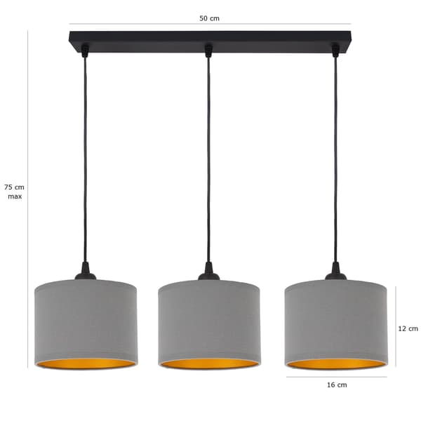 Tornado AM3P lampa grå-guld