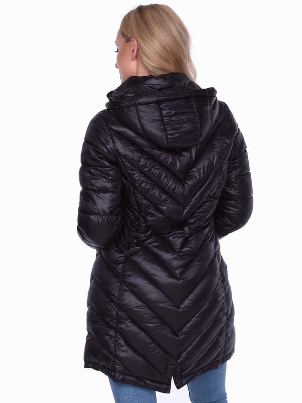 KNÄLÅNG QUILTAD JACKET FÖR DAMMER, ÖVERGÅNGSJACKA