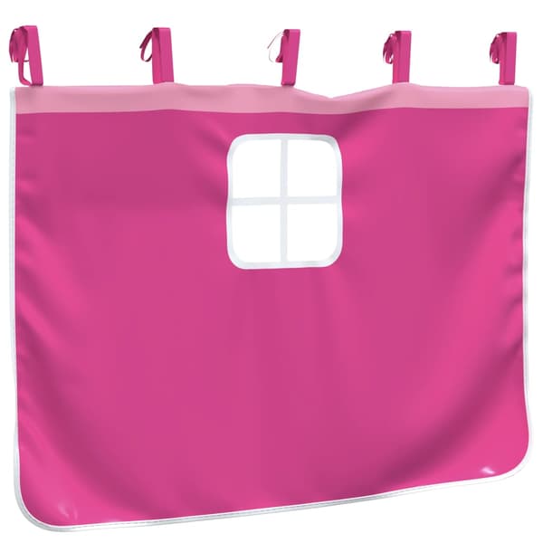 vidaXL Gardiner för loftsäng, rosa, polyester