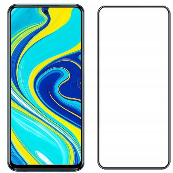 2x hærdet glas til Xiaomi Redmi Note 9S (fuld skærm, fuld 5D, 9H)
