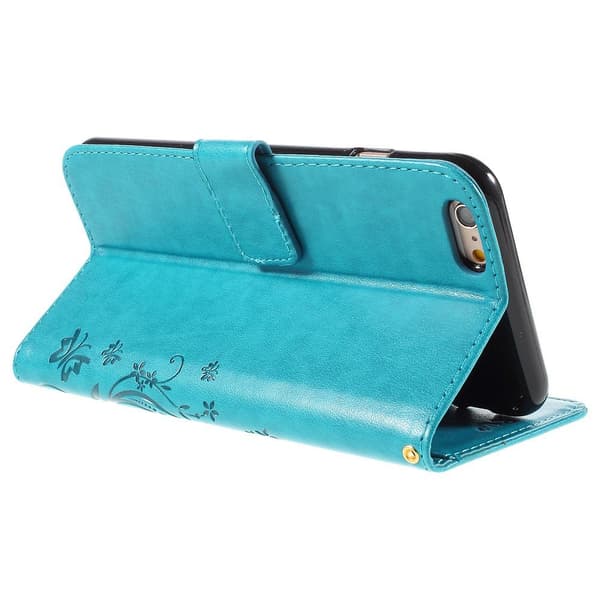 Flip-etui til iPhone 6/6S 4.7, Butterfly, blå
