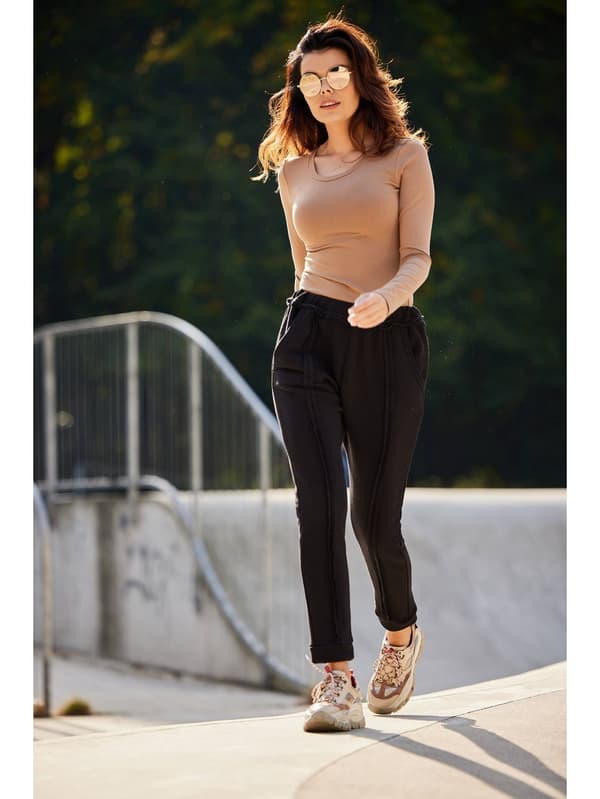 Enkel bomullsblus, beige XL