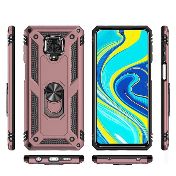 Pansarskal för Xiaomi Redmi Note 9S / 9 Pro, Nox Case Ring, rosa