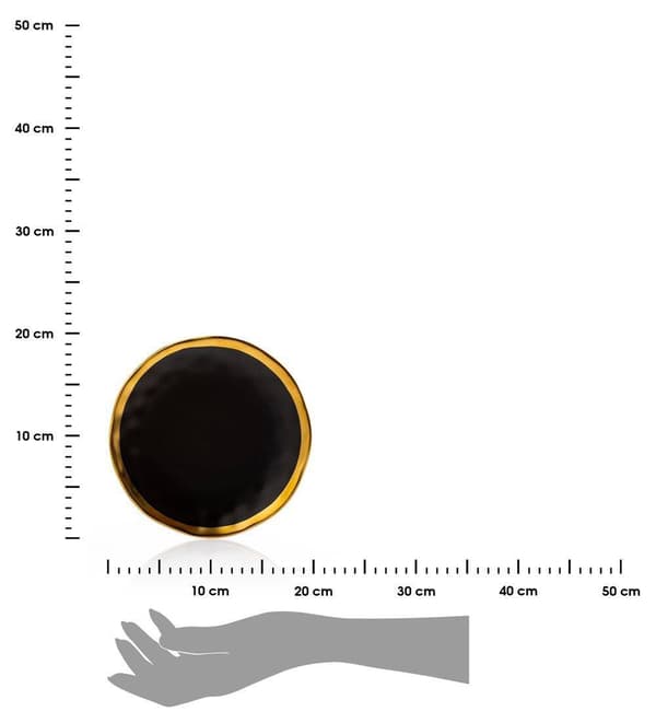Lissa musta kultalevy 20 cm