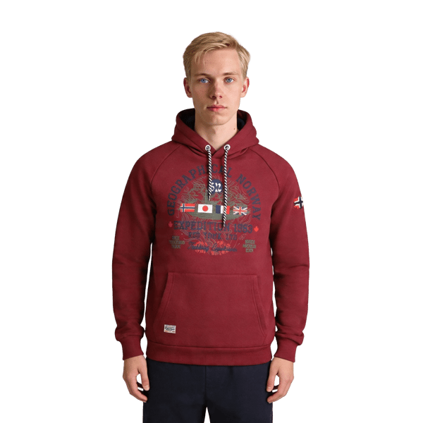 Geographical Norway GEXPE Burgundy DB herrtröja vinröd L
