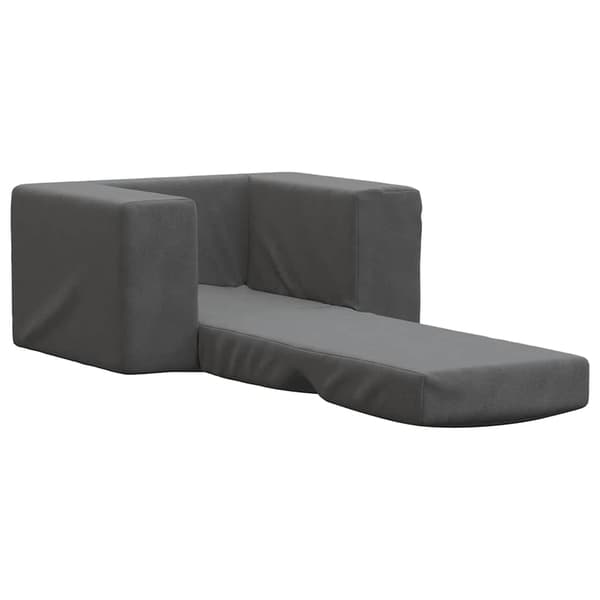 vidaXL børnesofa, antracit, blød plys