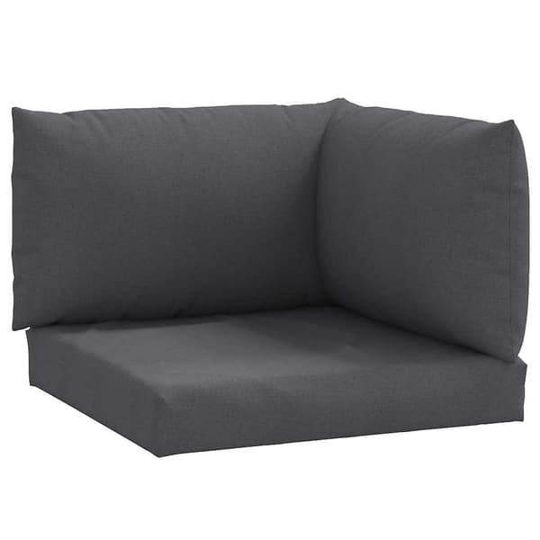 vidaXL Pallsoffkuddar, 3 st, Antracitmelerad, Tyg