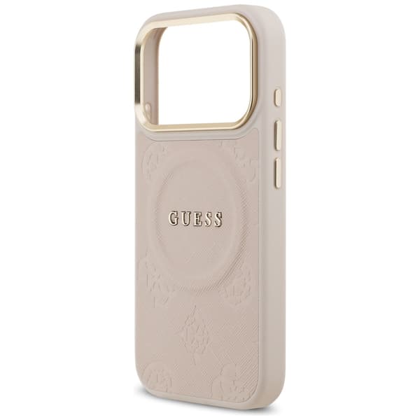 Guess Peony Hot Stamp MagSafe-etui til iPhone 17 Pro i lyserødt