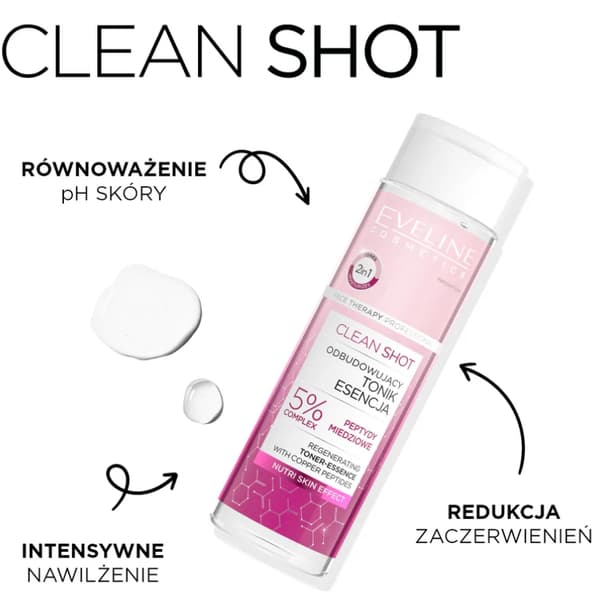 Eveline Clean Shot Peptide Regenerating Tonic-Essence