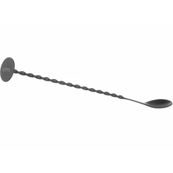 Lang bartenderske til cocktails med muddler 280 x 35 mm - sort